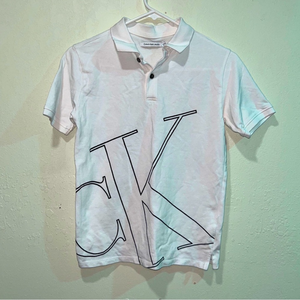 White CK Kids Polo